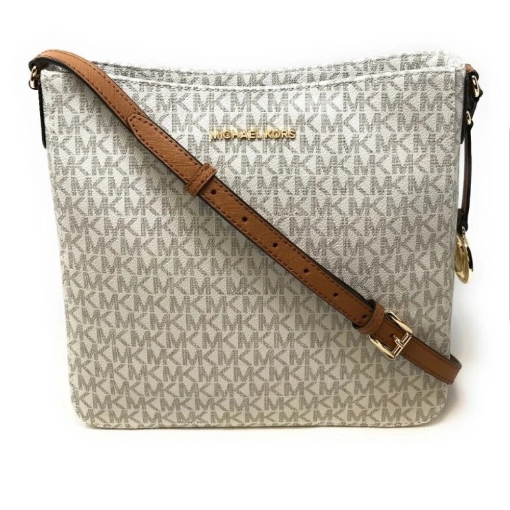 Michael Kors Vanilla Jet Set Large Messenger/Crossbody  bag